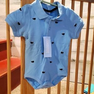 BOGO 50% 🍃 🍂 Gymboree polo onesie 6-12months